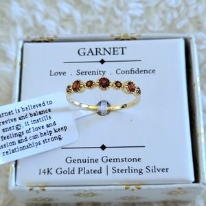 Shivam Half Eternity♾️ Garnet Ring💍 - NIB